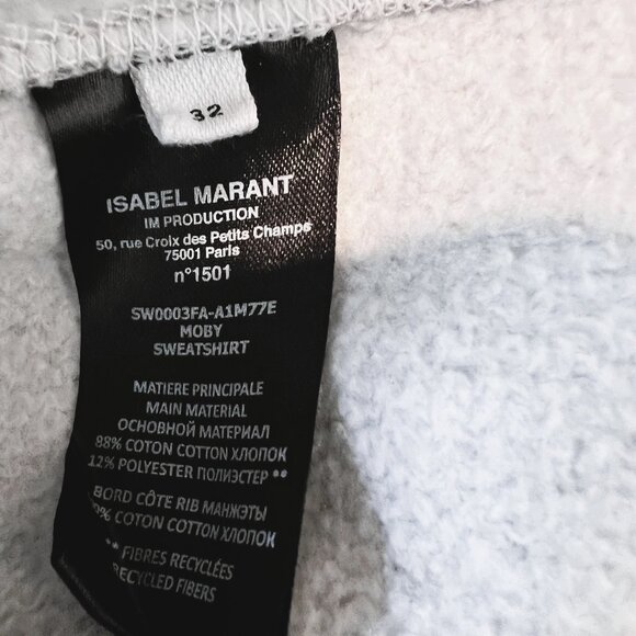 Isabel Marant Gray Oversized Sweatshirt - Picture 9 of 11